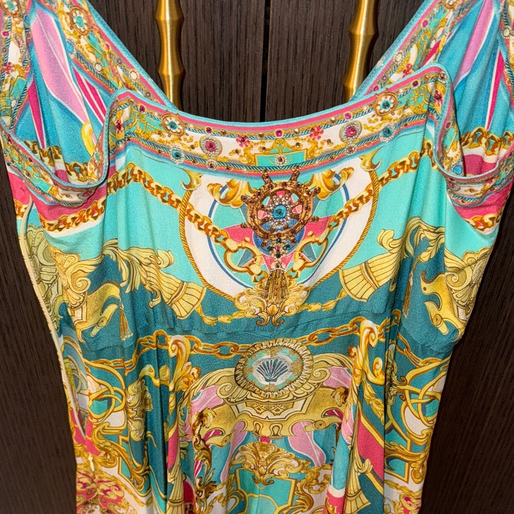 Camilla Sail Away with Me Print Silk Maxi Dress M like NEW - Picture 17 of 17
